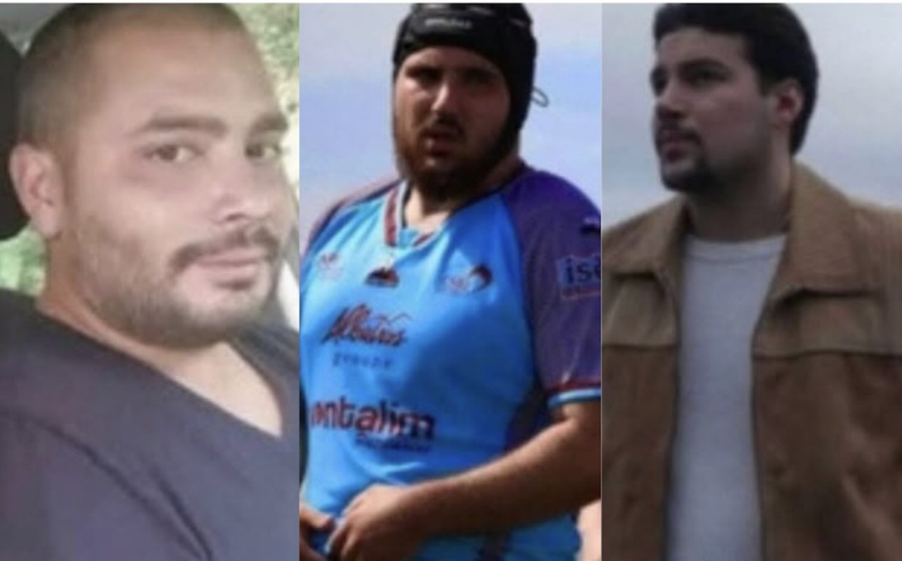 Nella foto la vittima Antonio Perrotta e i due fermati: i fratelli Orsino