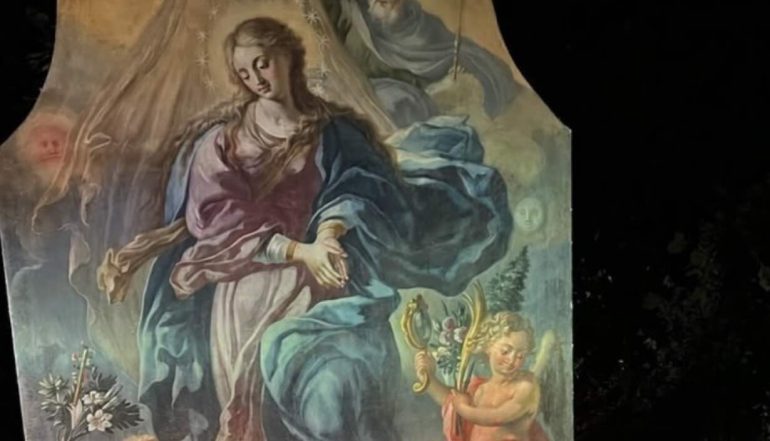 Ritrovato prezioso dipinto del XVII secolo trafugato dall’ex monastero di Lauro