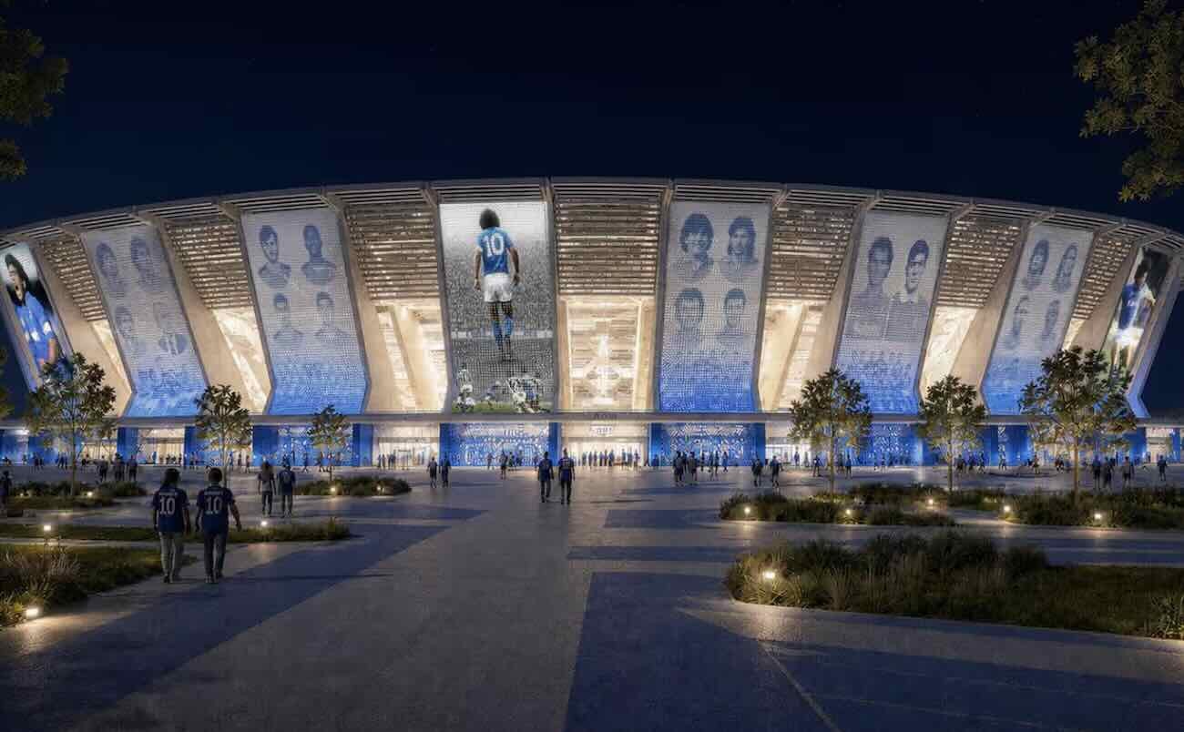 L'ingresso del nuovo stadio Maradona