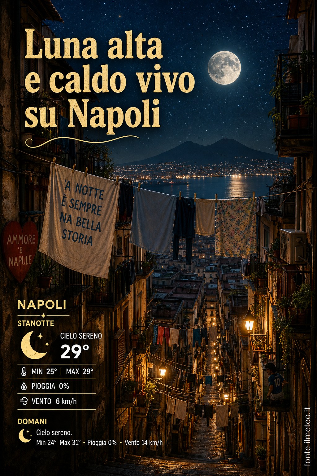 Storia meteo Napoli notte - 20 Luglio 2026