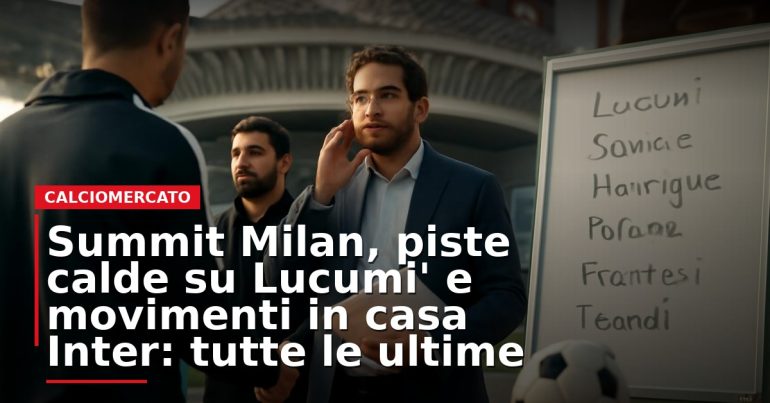 LIVE – Summit Milan, piste calde su Lucumì e movimenti in casa Inter: tutte le ultime