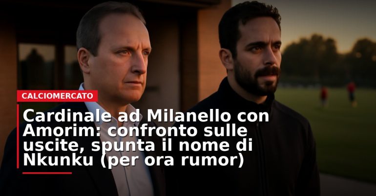 LIVE – Cardinale ad Milanello con Amorim: confronto sulle uscite, spunta il nome di Nkunku (per ora rumor)