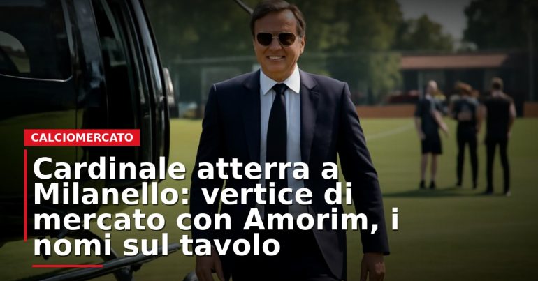 LIVE – Cardinale atterra a Milanello: vertice di mercato con Amorim, i nomi sul tavolo