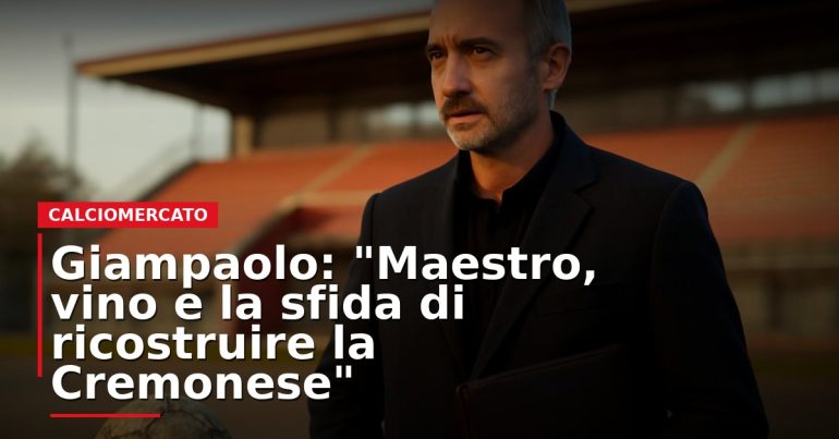 LIVE – Giampaolo: “Maestro, vino e la sfida di ricostruire la Cremonese”