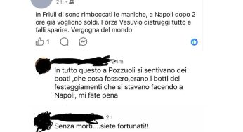 Terremoto Campi Flegrei, sui social scatta l’odio contro i napoletani: «Vesuvio pensaci tu»