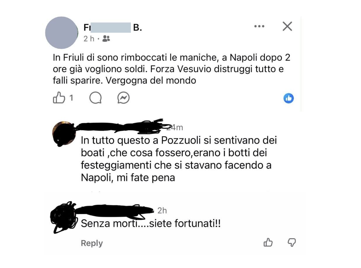 Alcuni dei commenti razzisti