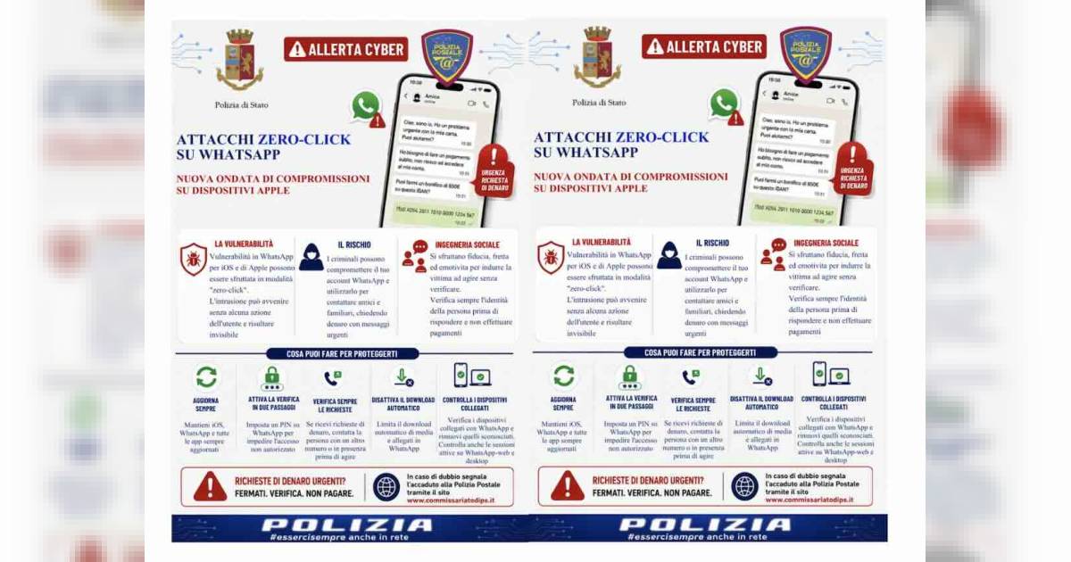 WhatsApp, nuova ondata di attacchi 'zero-click'