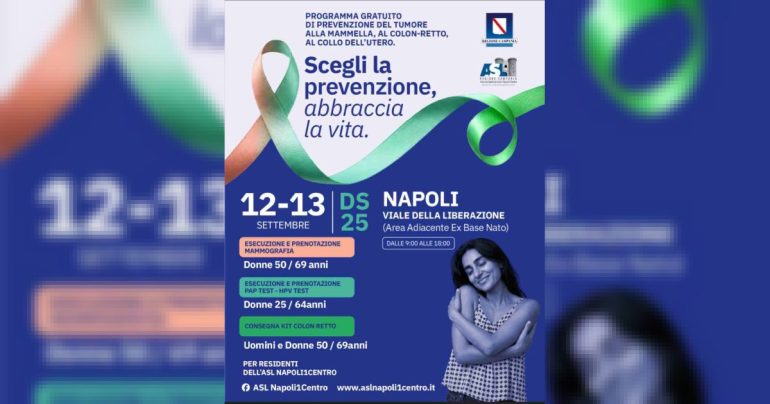 Asl Napoli 1, tornano le giornate della prevenzione: screening gratuiti anche la domenica