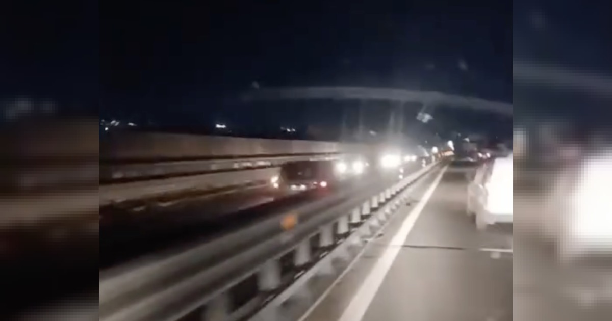 L'auto contromano sulla Circumvallazione Esterna