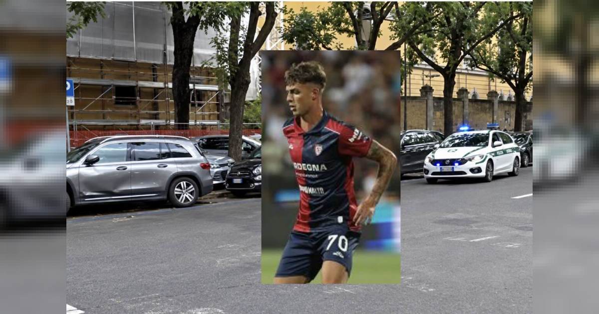 le auto coinvolte nell'incidente. e nel riquadro Daniel Maldini