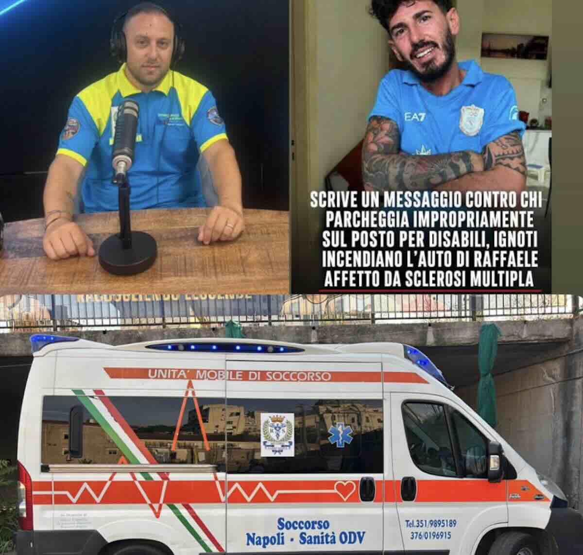 Incendio dell'auto a Marano, Soccorso Napoli offre sostegno a Raffaele De Rosa