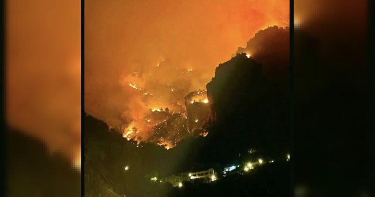 Incendio in Costiera Amalfitana: è stato una atto doloso