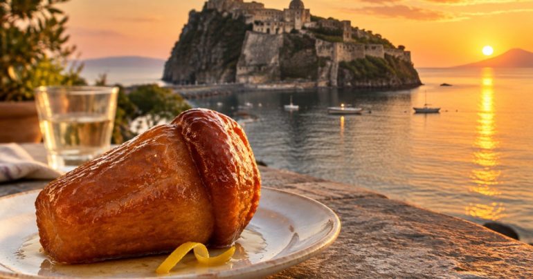Ischia, il Castello Aragonese e il babà: quando il panorama entra nel dolce