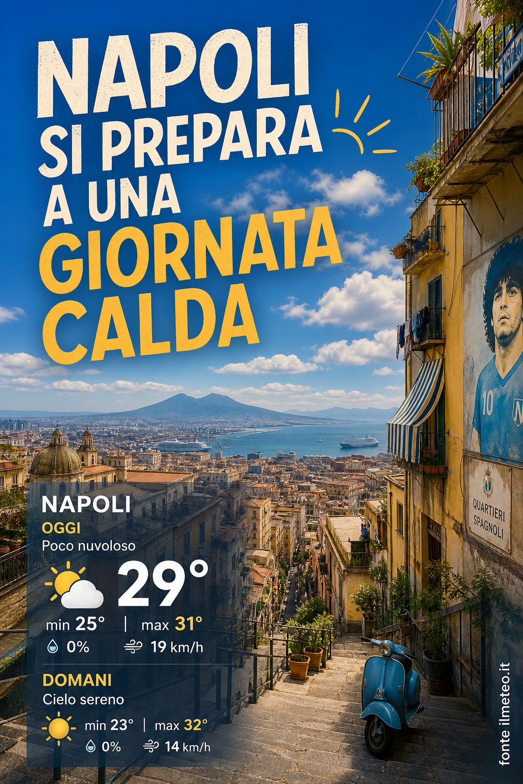 Storia meteo Napoli oggi e domani - 9 Settembre 2026
