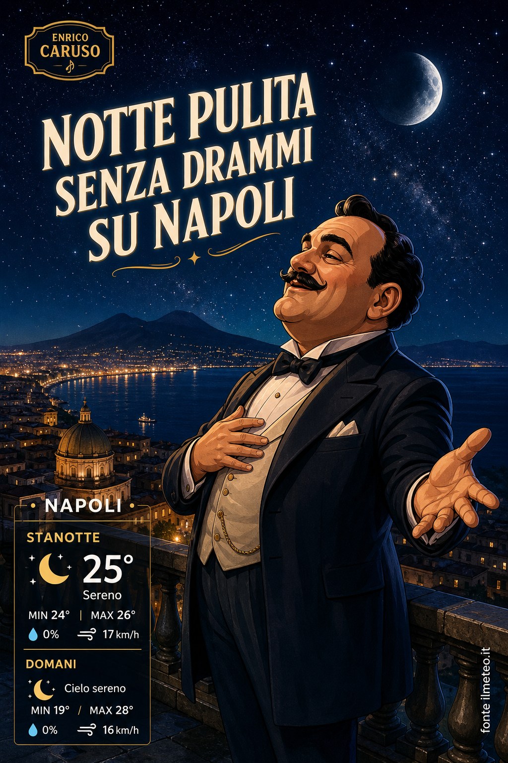 Storia meteo Napoli notte - 13 Settembre 2026