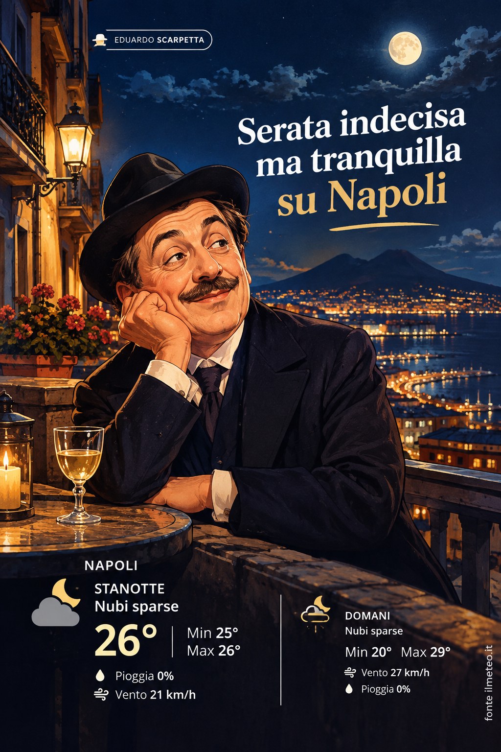Storia meteo Napoli notte - 14 Settembre 2026