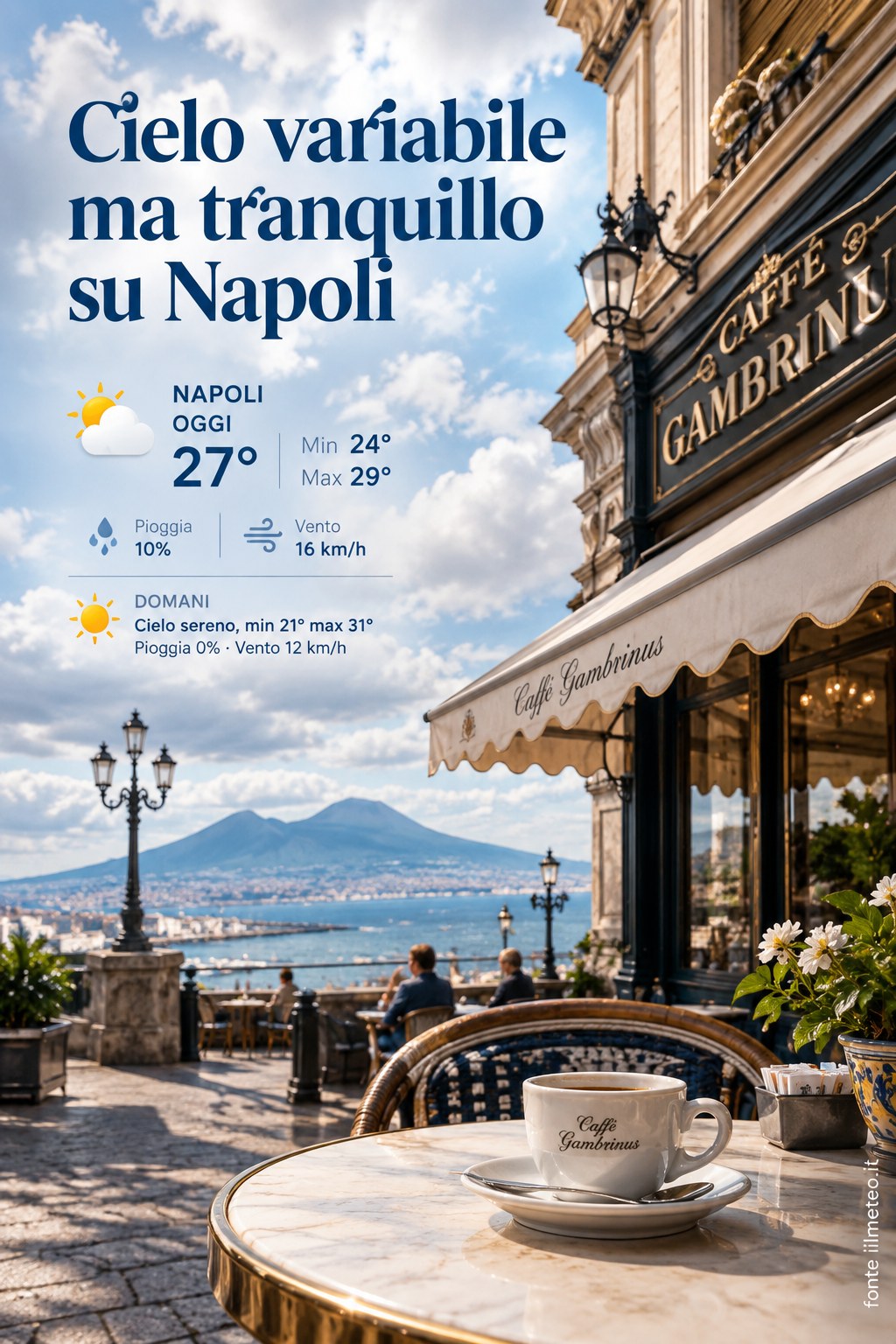 Storia meteo Napoli oggi e domani - 20 Settembre 2026