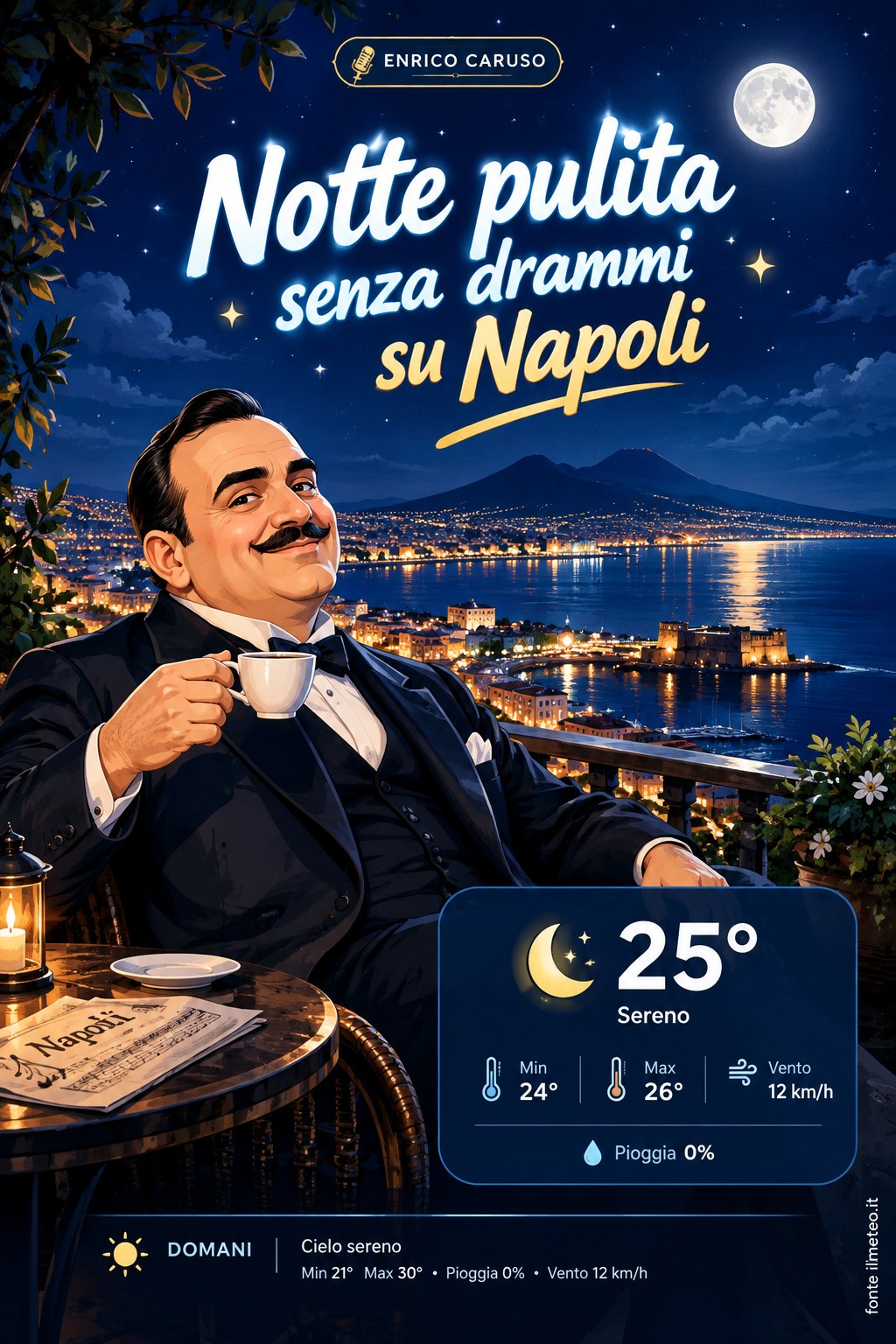 Storia meteo Napoli notte - 20 Settembre 2026