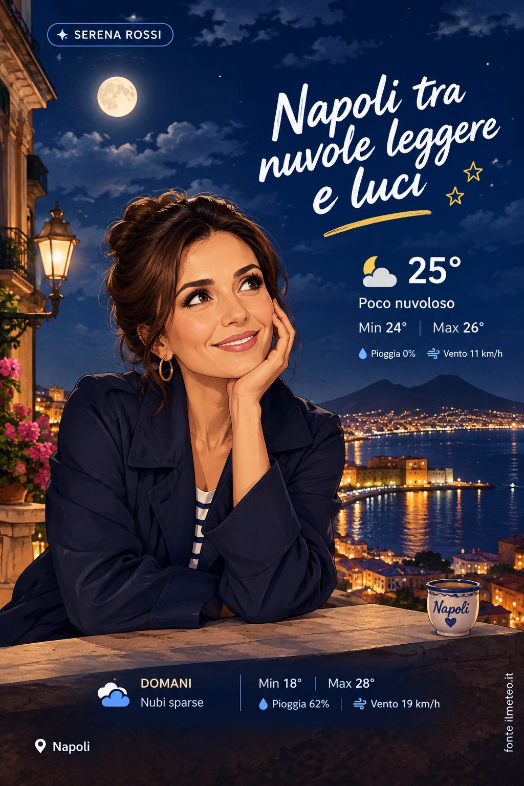 Storia meteo Napoli notte - 21 Settembre 2026