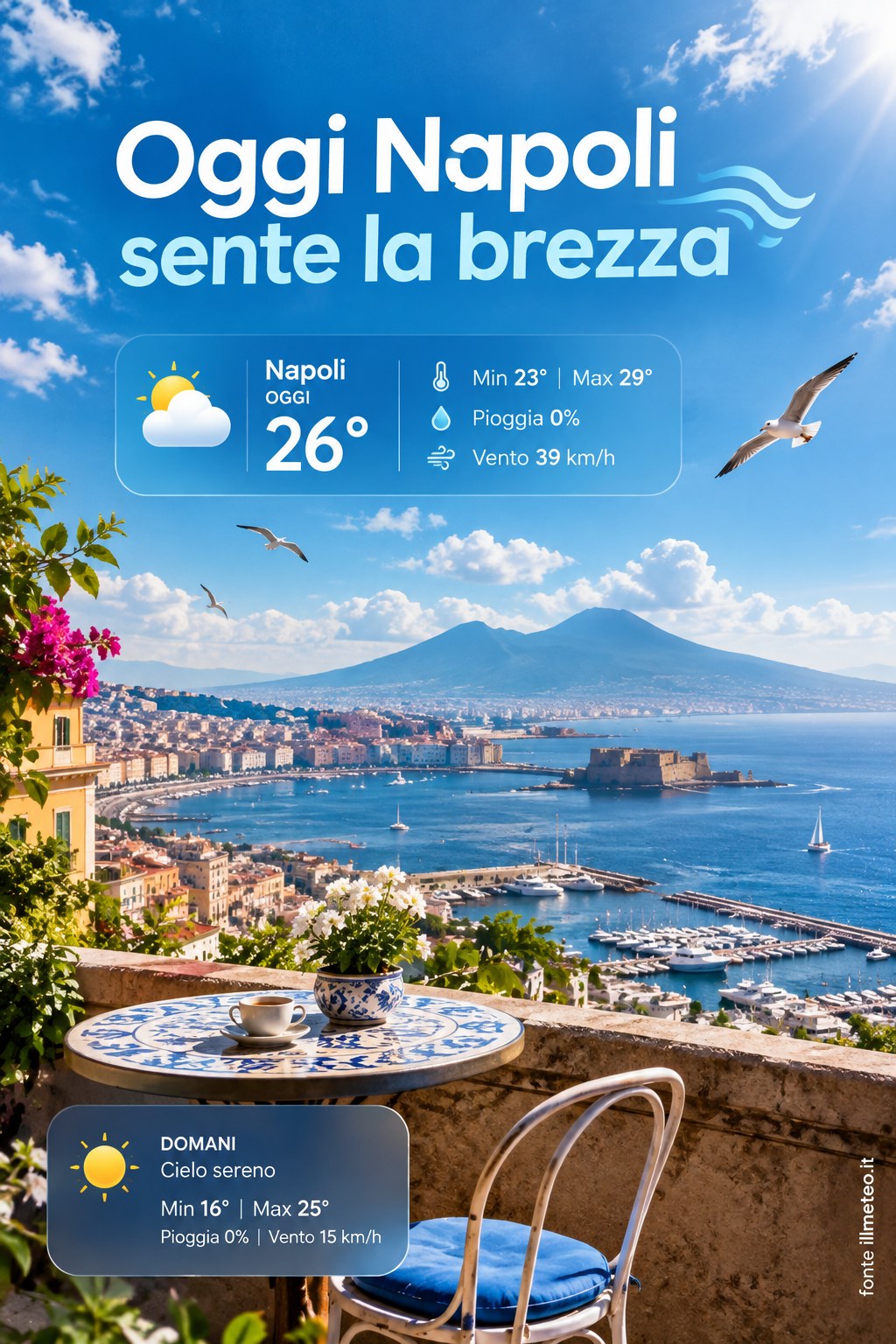 Storia meteo Napoli oggi e domani - 22 Settembre 2026