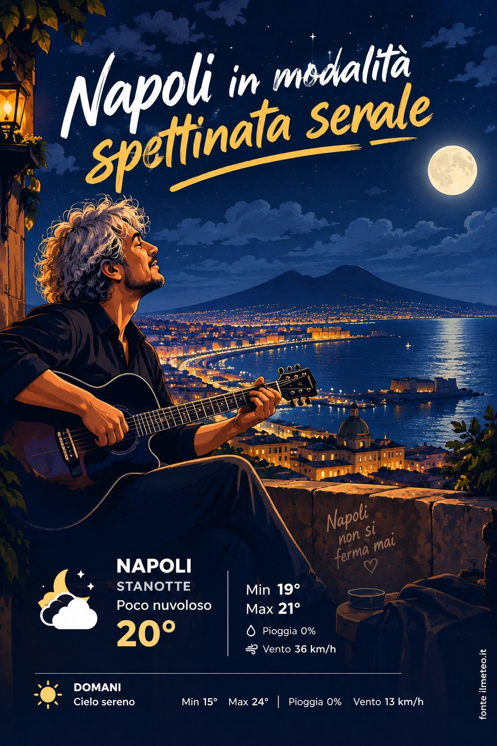 Storia meteo Napoli notte - 25 Settembre 2026