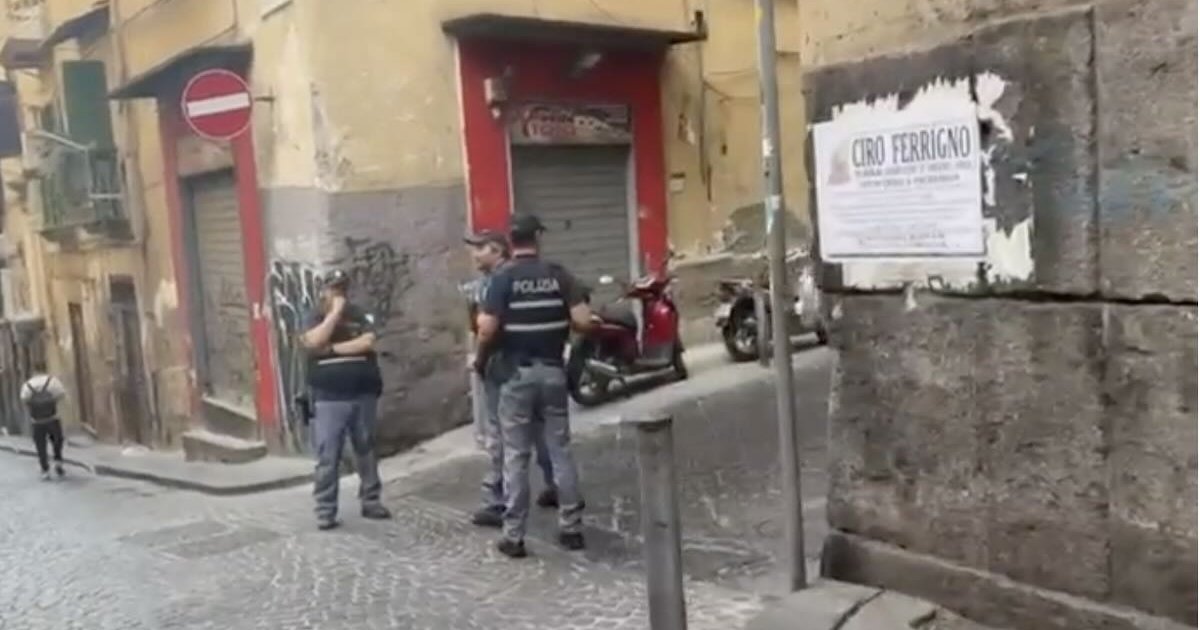 La polizia in via Nicotera
