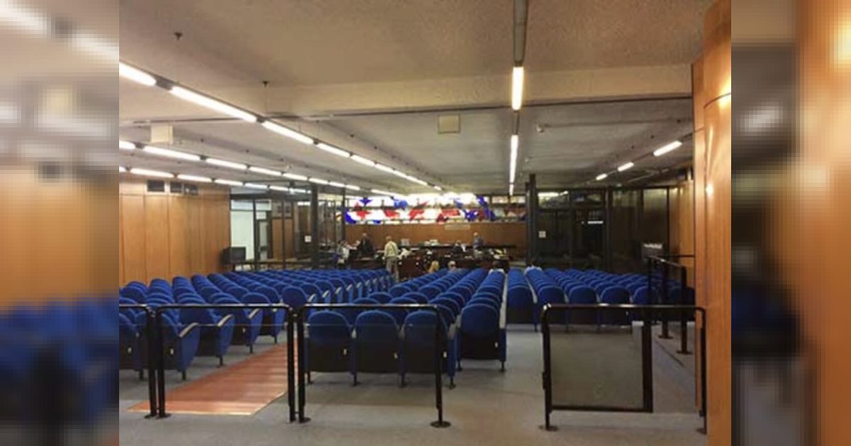 Una delle aule del Tribunale penale di Roma