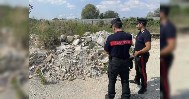 Succivo, illegal landfill on agricultural land: 500 square meters seized