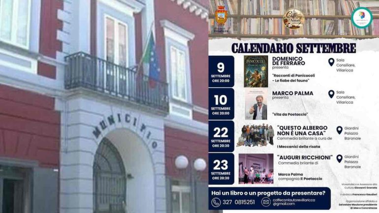 Villaricca rilancia la cultura con una nuova edizione di Caffè con l’Autore a settembre