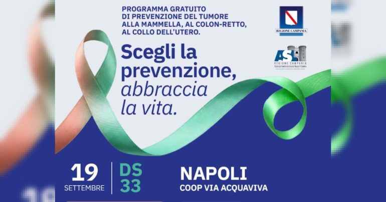Weekend della Prevenzione a Napoli: screening gratuiti sabato 19 e domenica 20 settembre