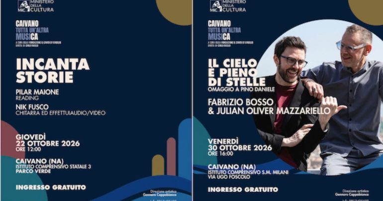 A Caivano chiude ottobre di ‘Tutta un’altra musica’ con jazz su Pino Daniele