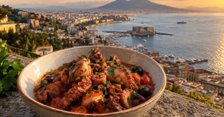 Dal Belvedere di San Martino a Santa Lucia: il polpo che racconta Napoli