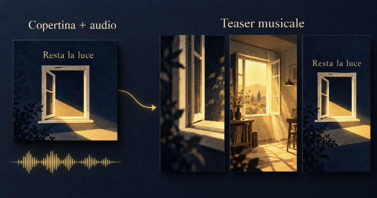 Illustrazione concettuale creata con AI, ispirata al singolo immaginario «Resta la luce».