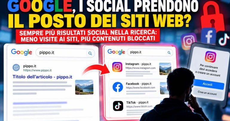 Google, i social prendono il posto dei siti web nei risultati di ricerca: chi ci guadagna e chi perde?
