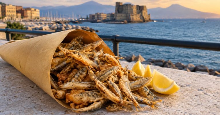 Lungomare di Napoli, la frittura di paranza tra Castel dell’Ovo e il Golfo