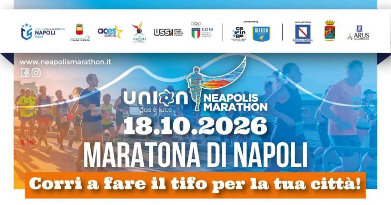 Maratona di Napoli, edizione da record: oltre 8.000 iscritti e partecipanti da 95 Paesi