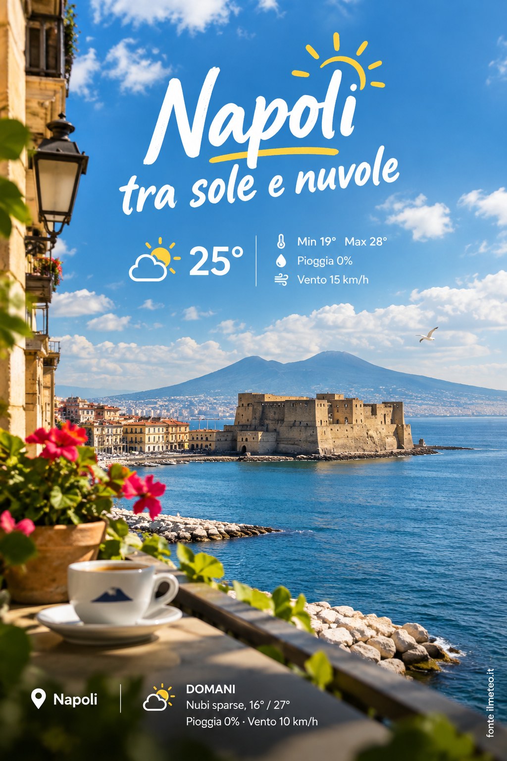 Storia meteo Napoli oggi e domani - 2 Ottobre 2026