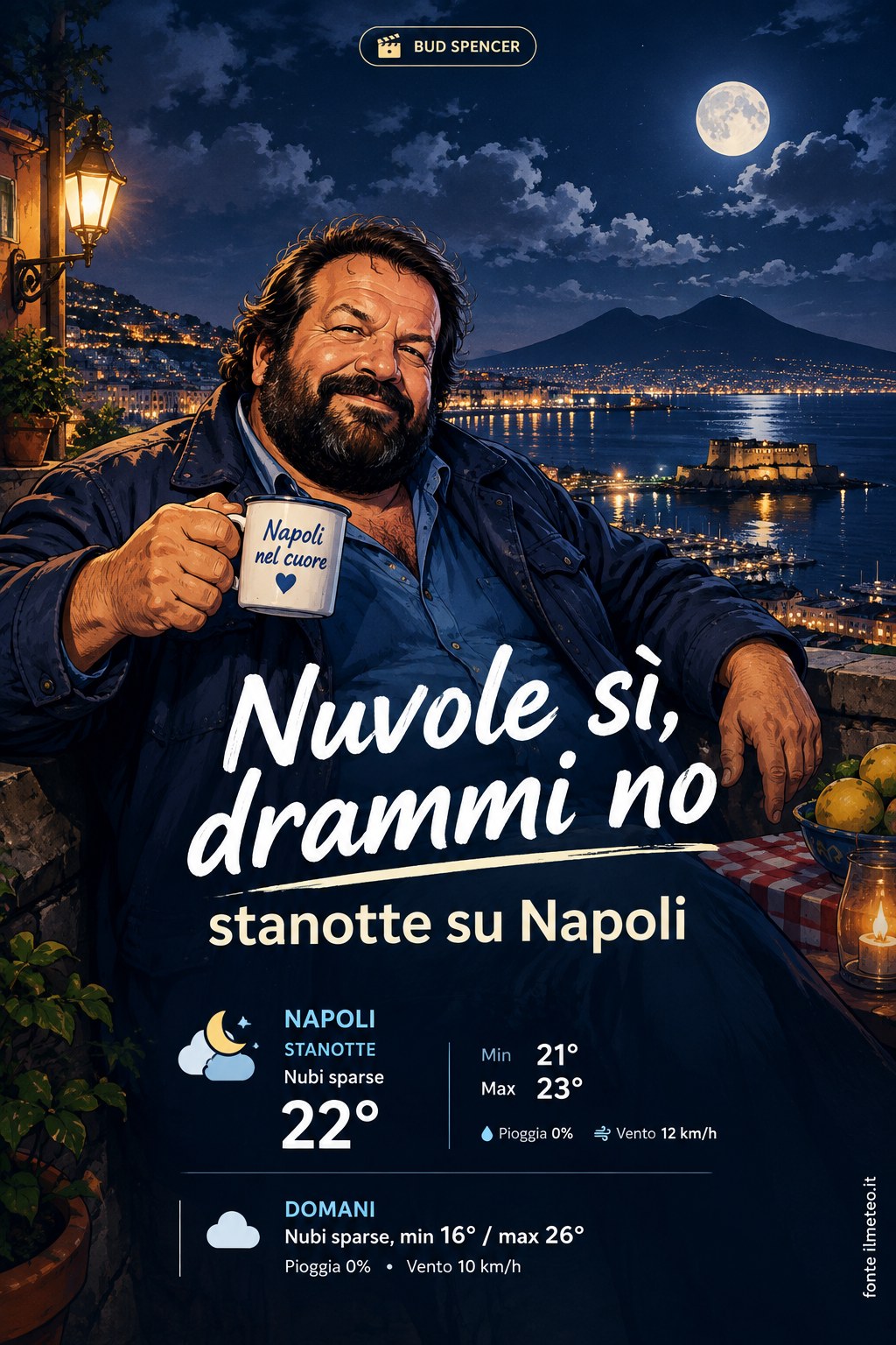 Storia meteo Napoli notte - 2 Ottobre 2026