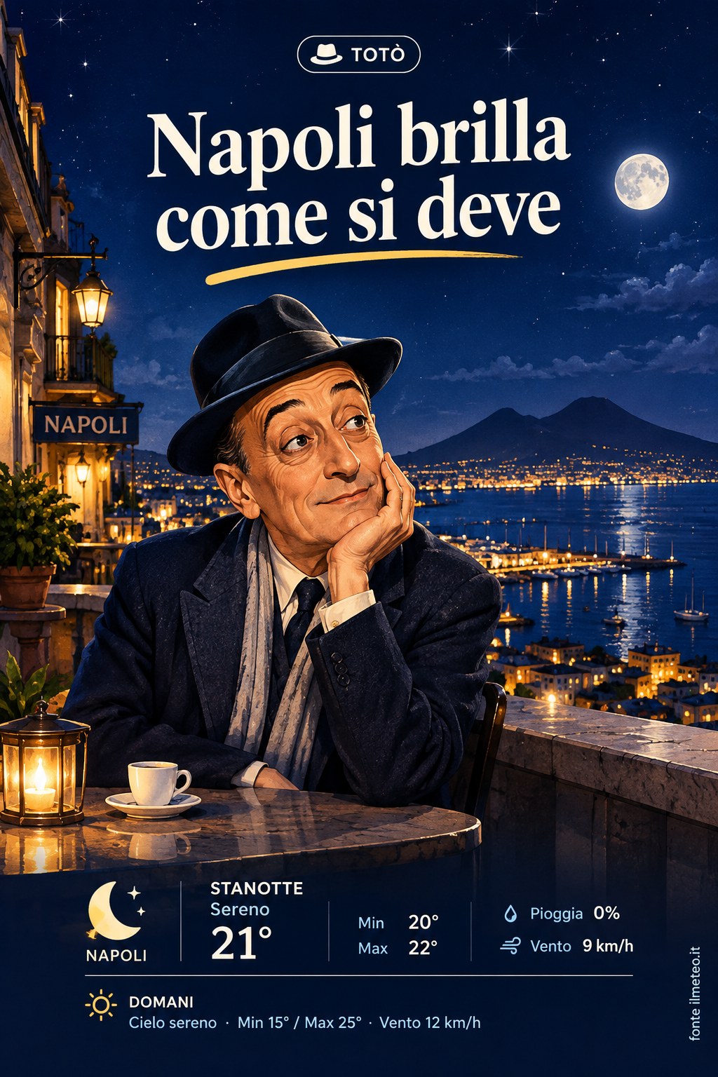 Storia meteo Napoli notte - 3 Ottobre 2026