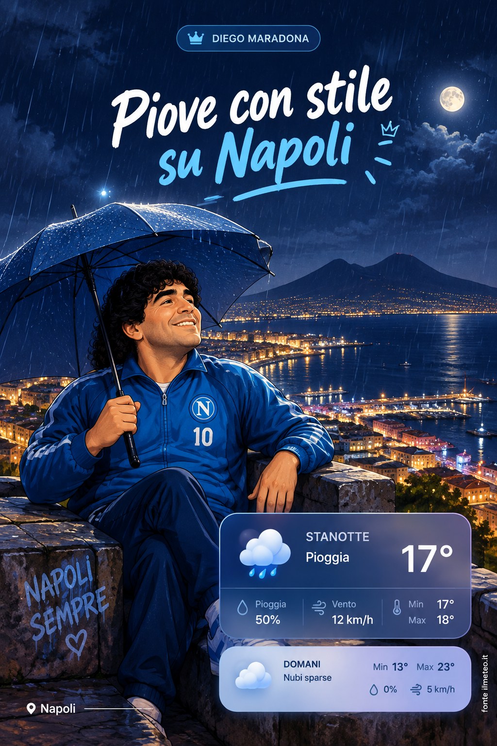 Storia meteo Napoli notte - 10 Ottobre 2026