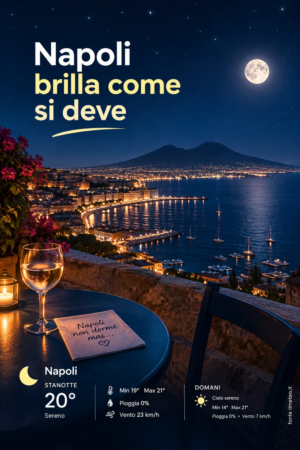 Storia meteo Napoli notte - 16 Ottobre 2026