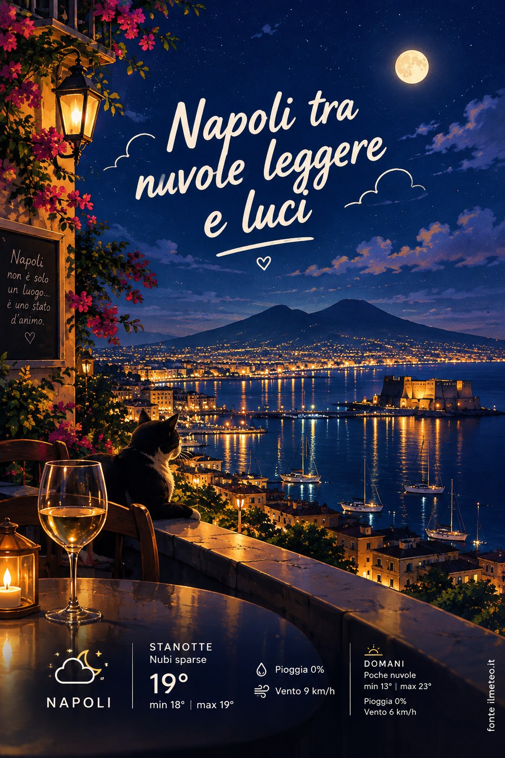 Storia meteo Napoli notte - 17 Ottobre 2026