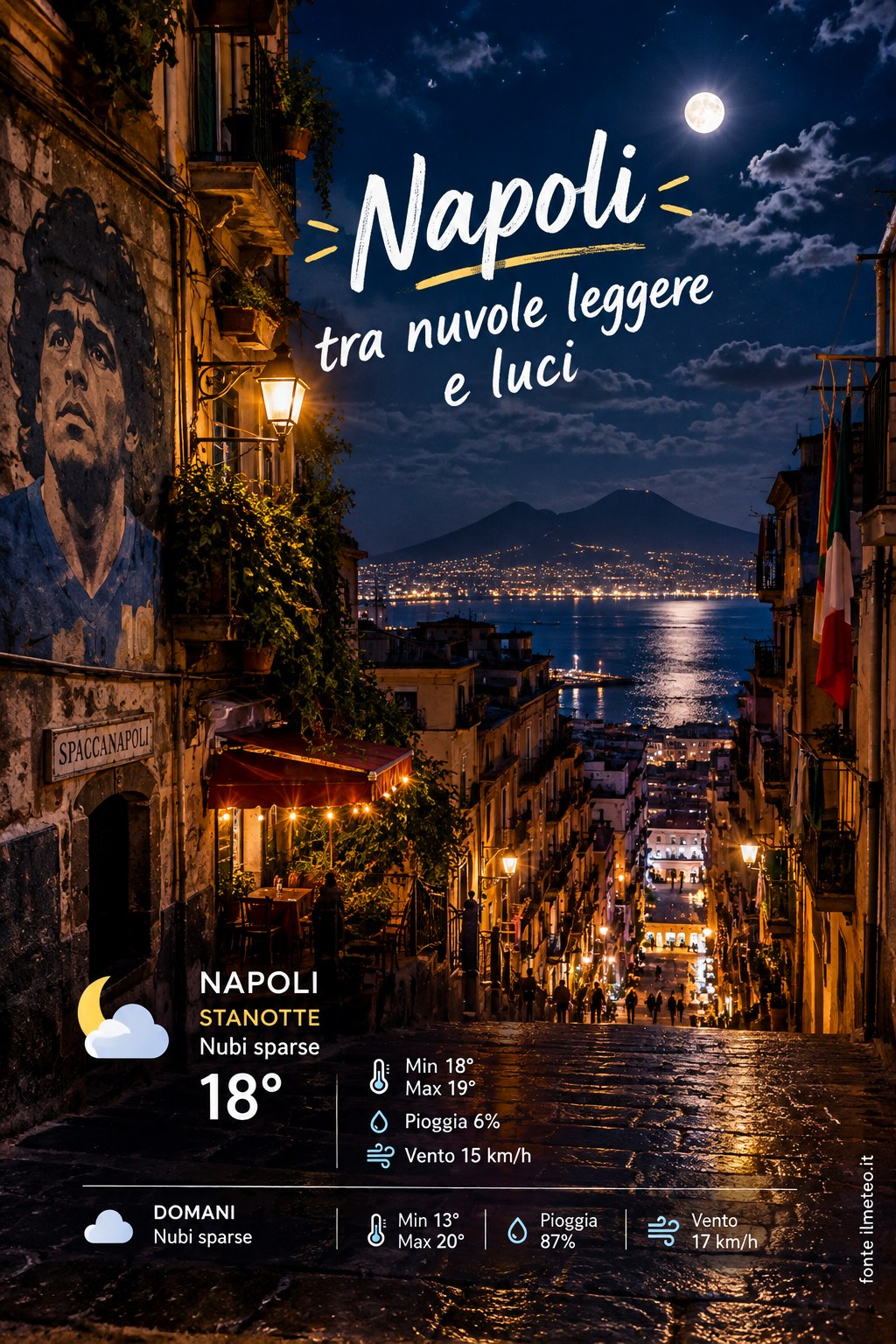 Storia meteo Napoli notte - 23 Ottobre 2026