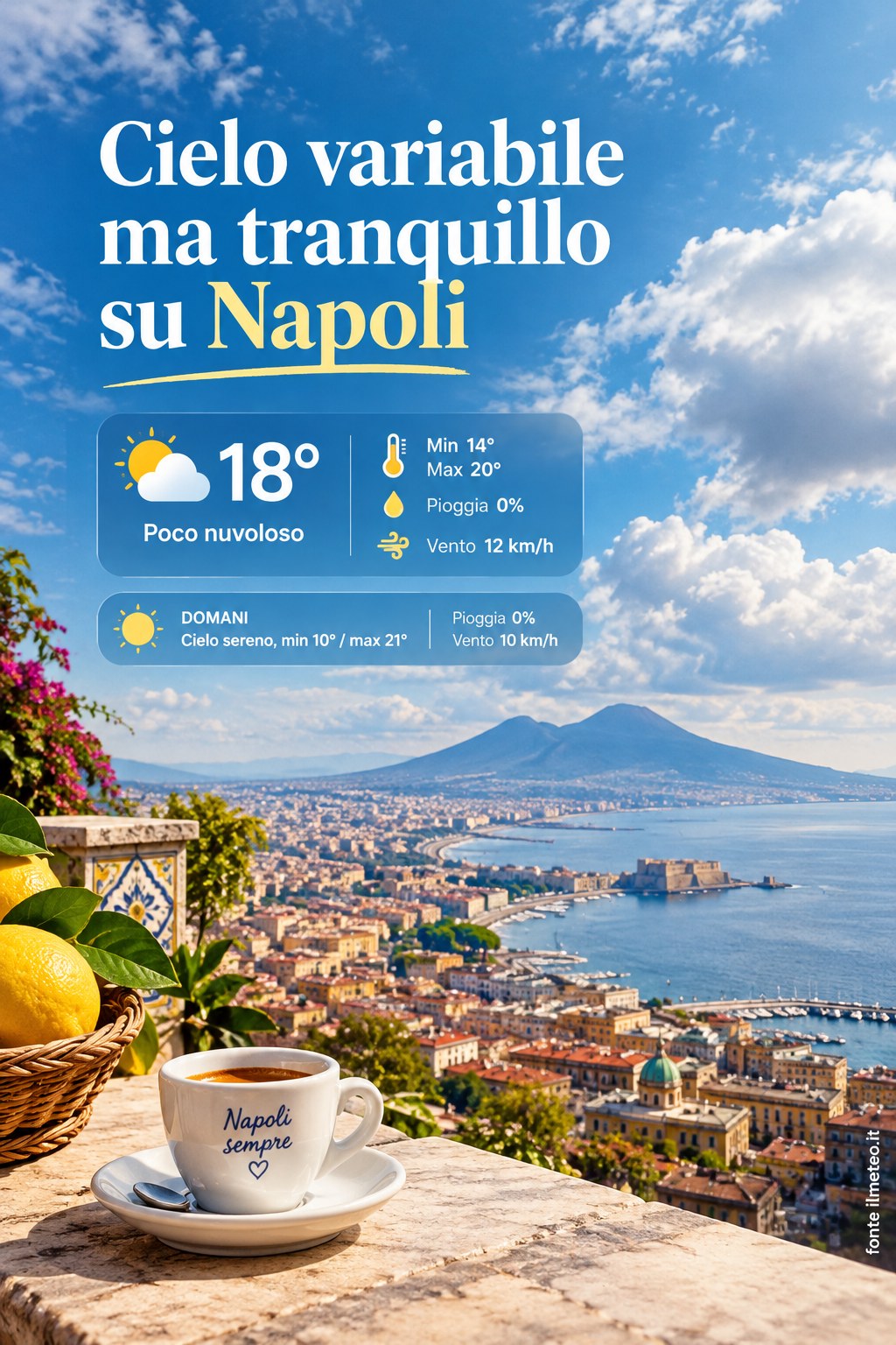 Storia meteo Napoli oggi e domani - 25 Ottobre 2026