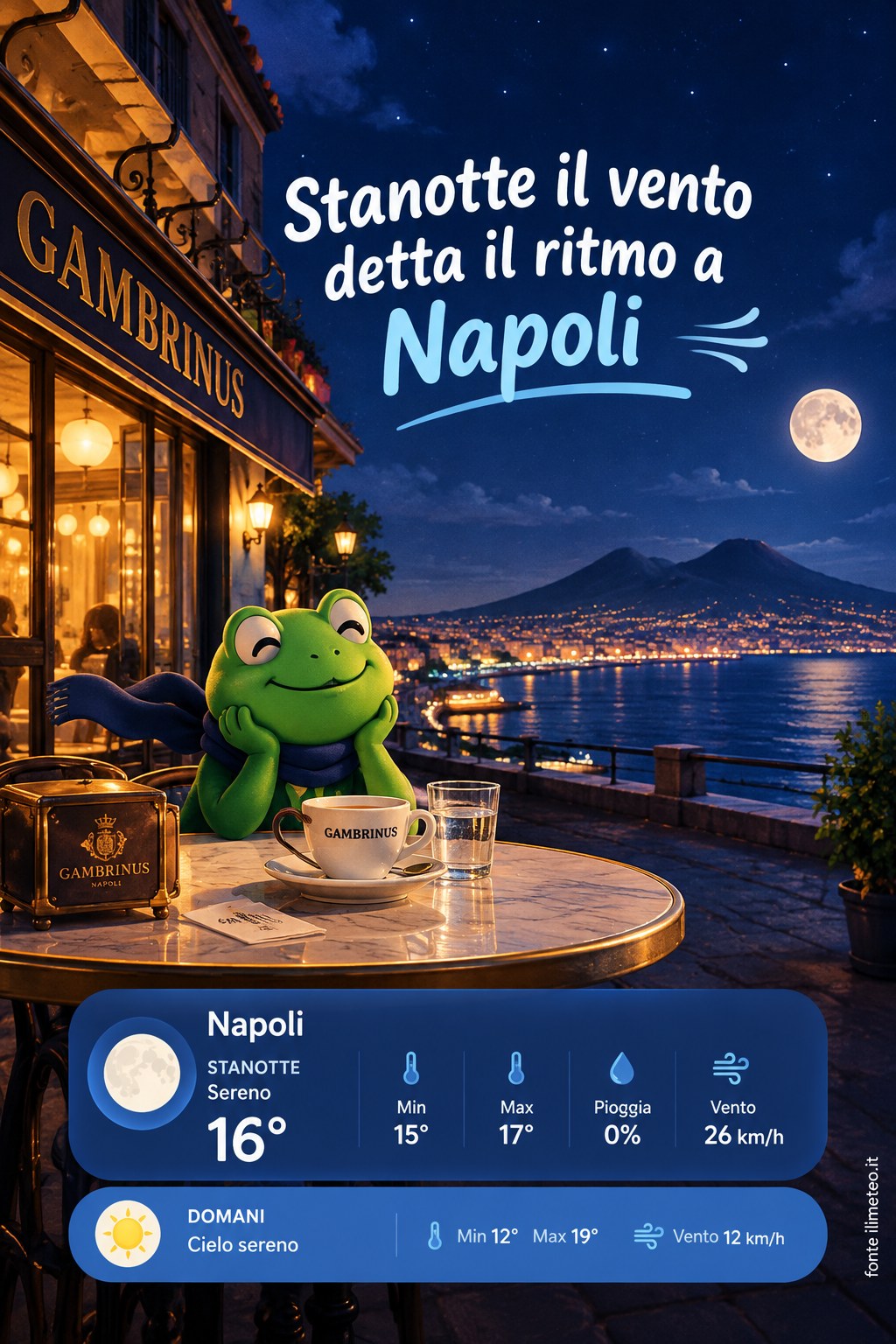 Storia meteo Napoli notte - 27 Ottobre 2026