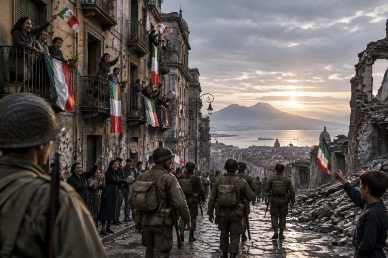 Napoli all’alba: libertà condivisa tra insurrezione e Alleati