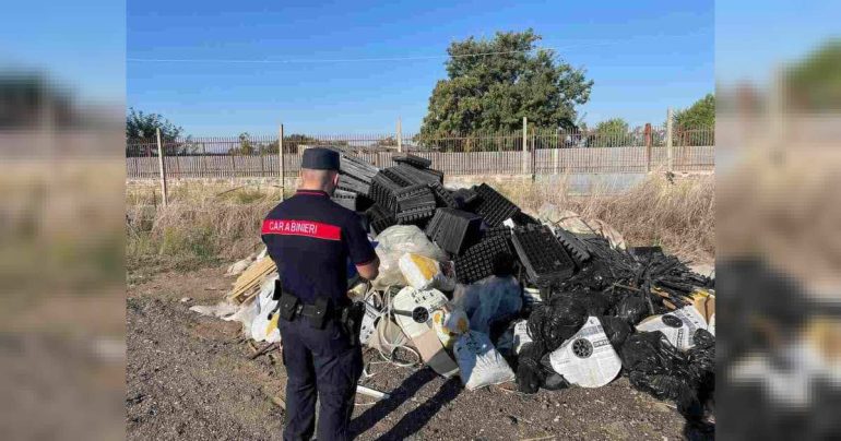 Rifiuti agricoli stoccati irregolarmente a San Marcellino: sequestro e denuncia