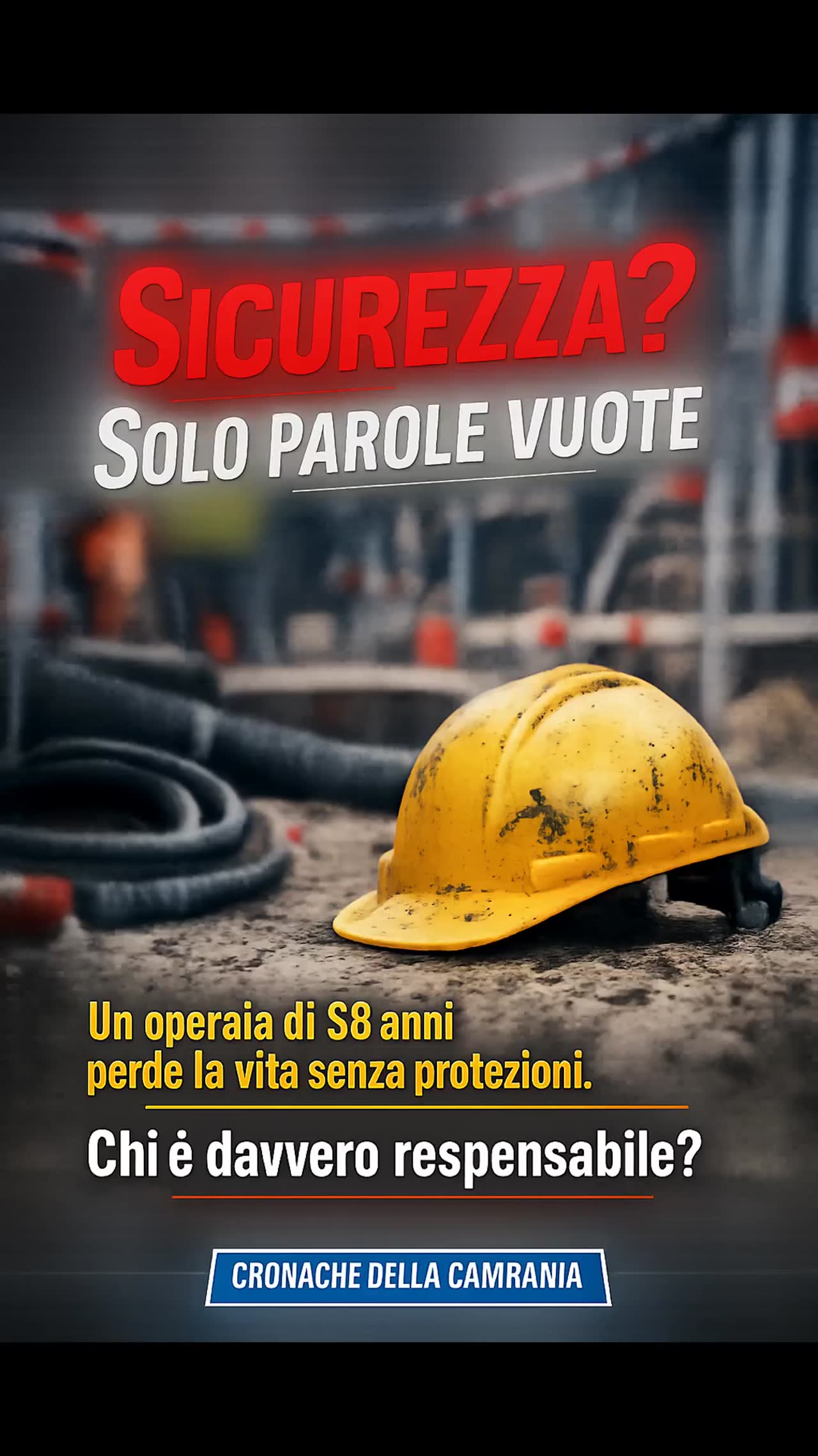 Ercolano, lavorava in nero e senza protezioni l’operaio morto durante l’espurgo