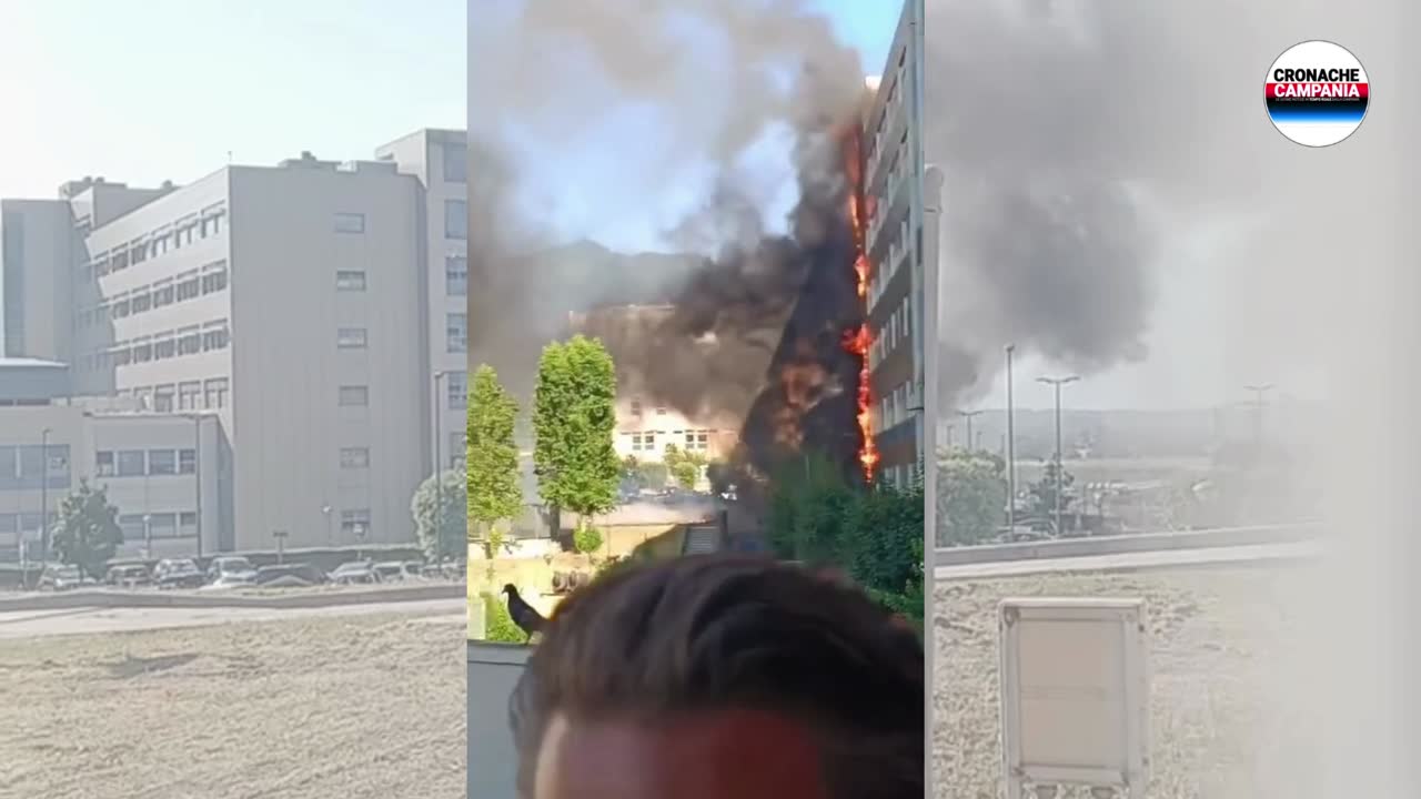 Inferno di fuoco all’Ospedale del Mare di Napoli: evacuata un’ala della struttura