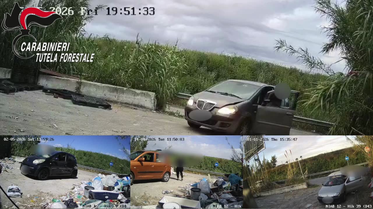 Giugliano, incastrati dalle telecamere i furbetti del sacchetto: 21 denunciati per sversamento illecito di rifiuti